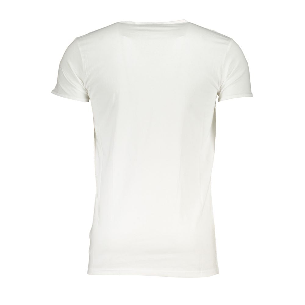 Cavalli Class "Bianco Cotton Men T-Shirt"