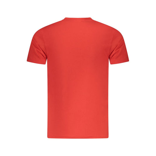 Cavalli Class Rosso Cotton Men T-Shirt