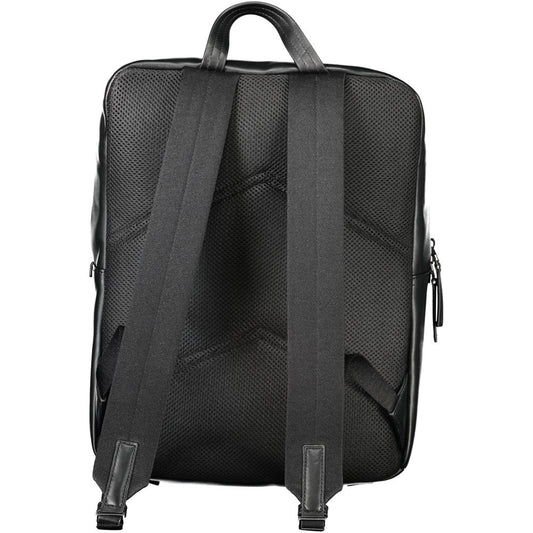 Calvin Klein Black Polyurethane Men Backpack
