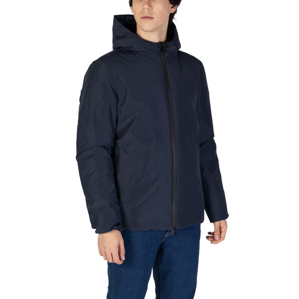 Suns Blue Polyester Jackets & Coat