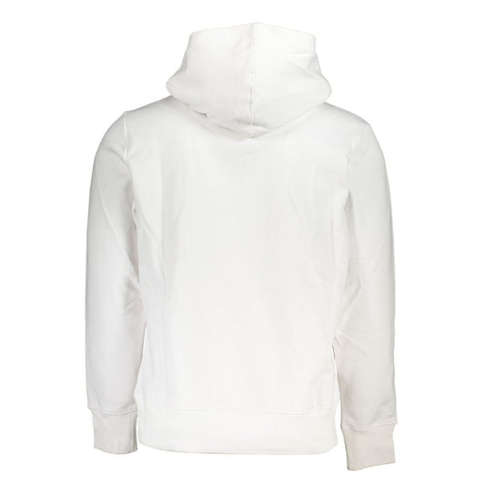 Calvin Klein White Cotton Men Sweater with Hood