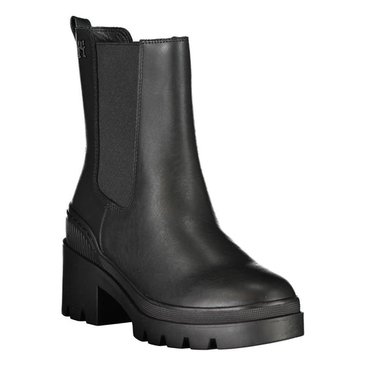 Tommy Hilfiger Nero Leather Women Boot