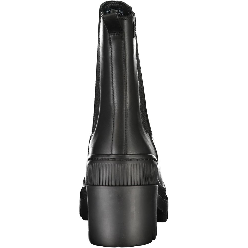 Tommy Hilfiger Nero Leather Women Boot