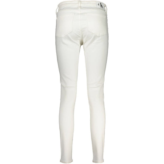 Calvin Klein White Cotton Women Jeans