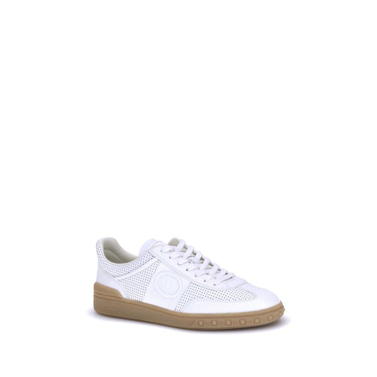 Valentino Garavani White Calf Leather Bos Taurus Low Top Sneakers