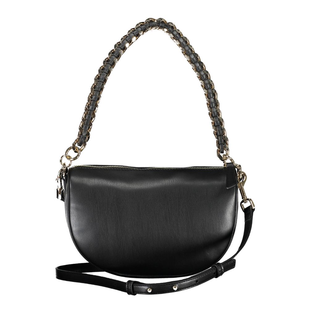 Tommy Hilfiger Black Polyurethane Women Handbag