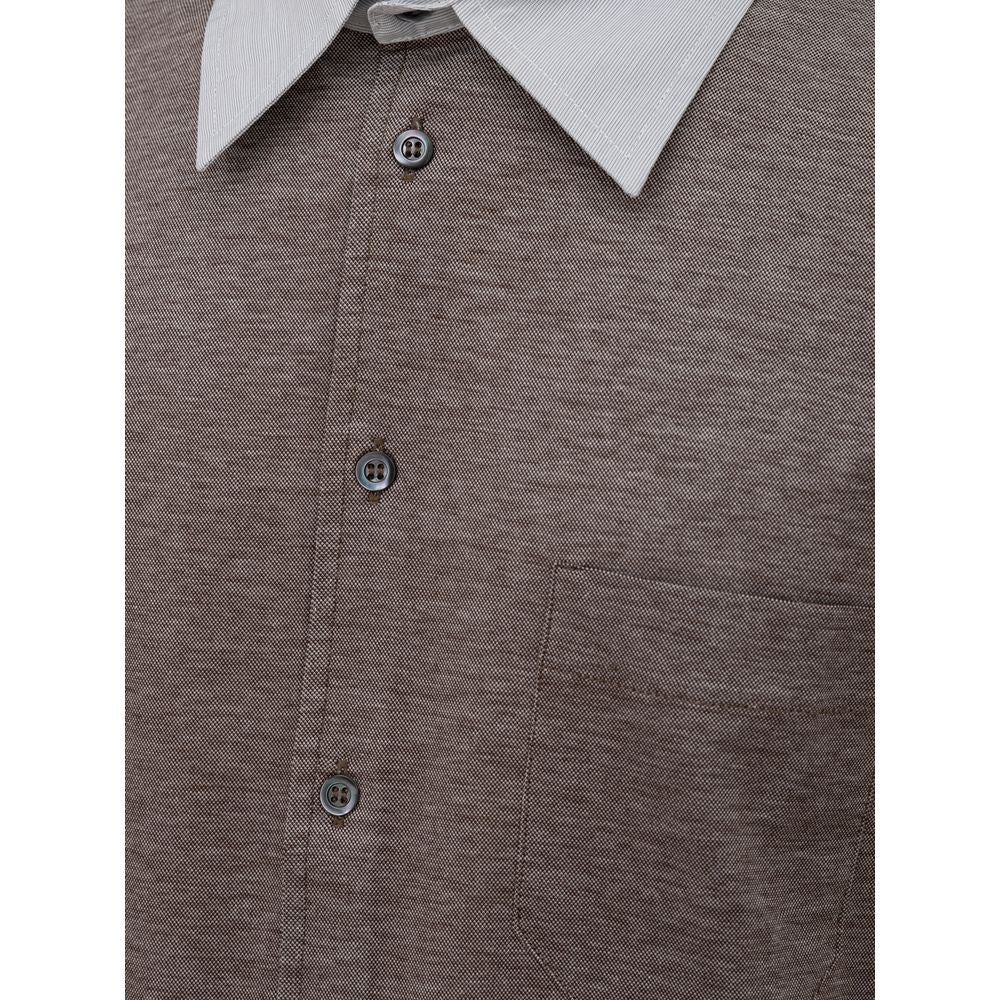 Corneliani Bicolor Cotton Shortsleeve