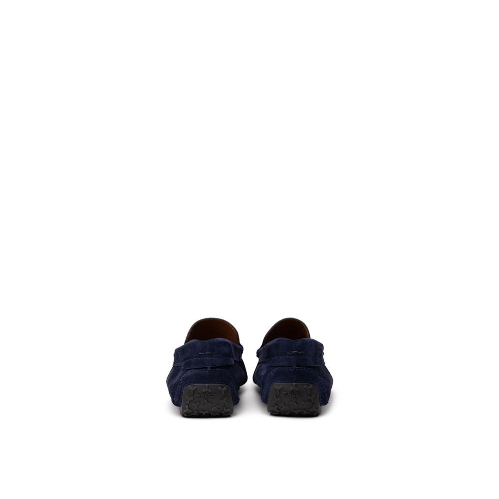 Bally Blue Leather Moccassin