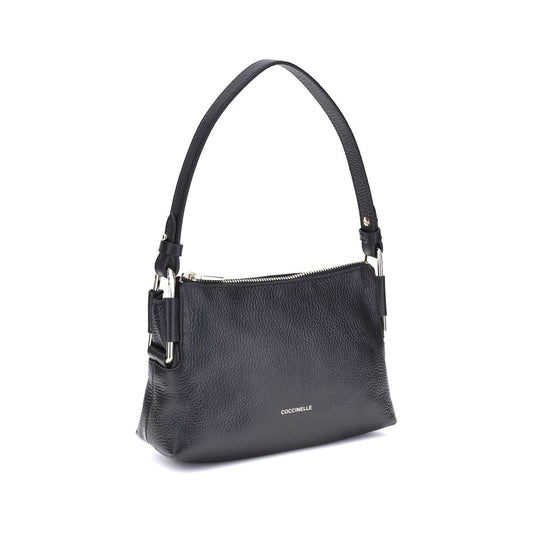 Coccinelle Black Calf Leather Bos Taurus Shoulder Bag
