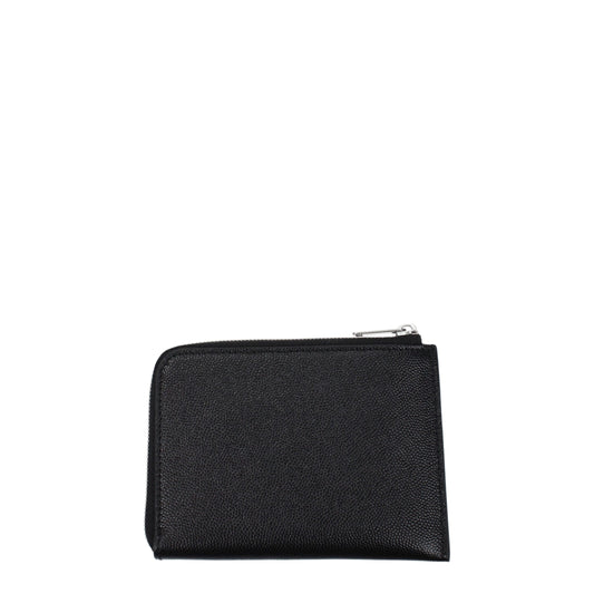 Palm Angels Black Leather Cardholder
