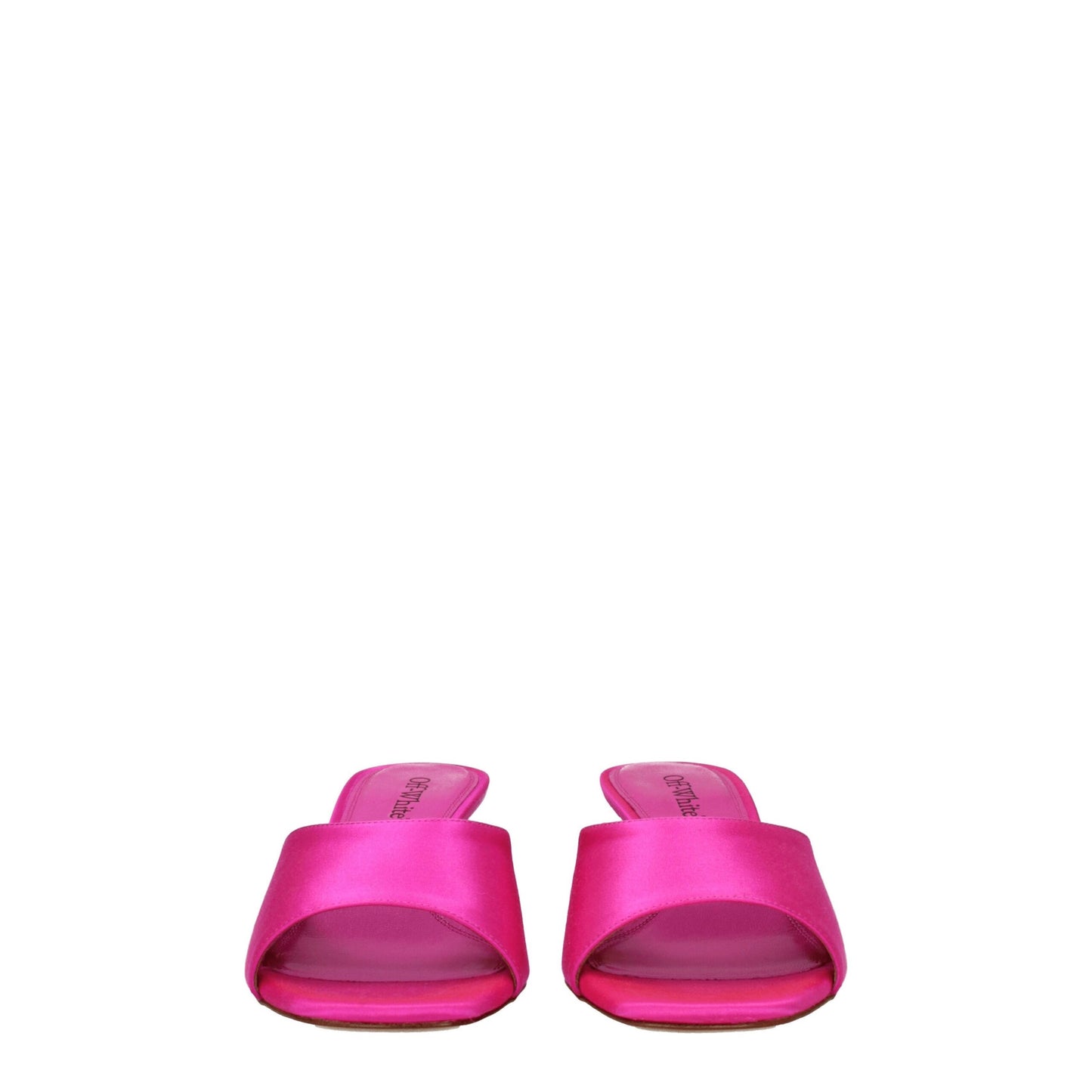 Off-White Pink Satin Stiletto Heels Sandals