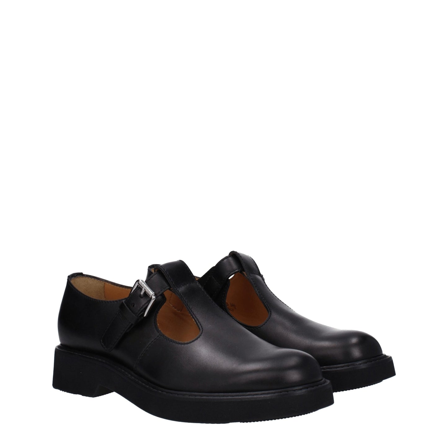 Church's Black Leather Oxfords And Derbies
