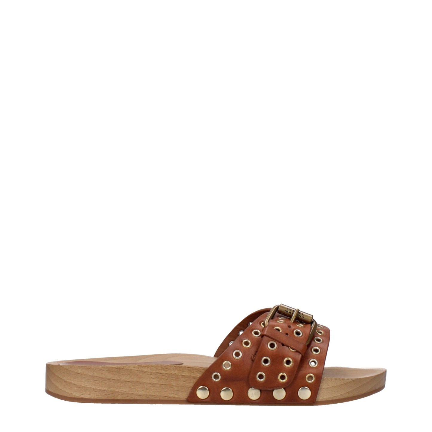 Isabel Marant Brown Leather Slippers Sandals
