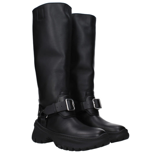Burberry Black Leather Boots