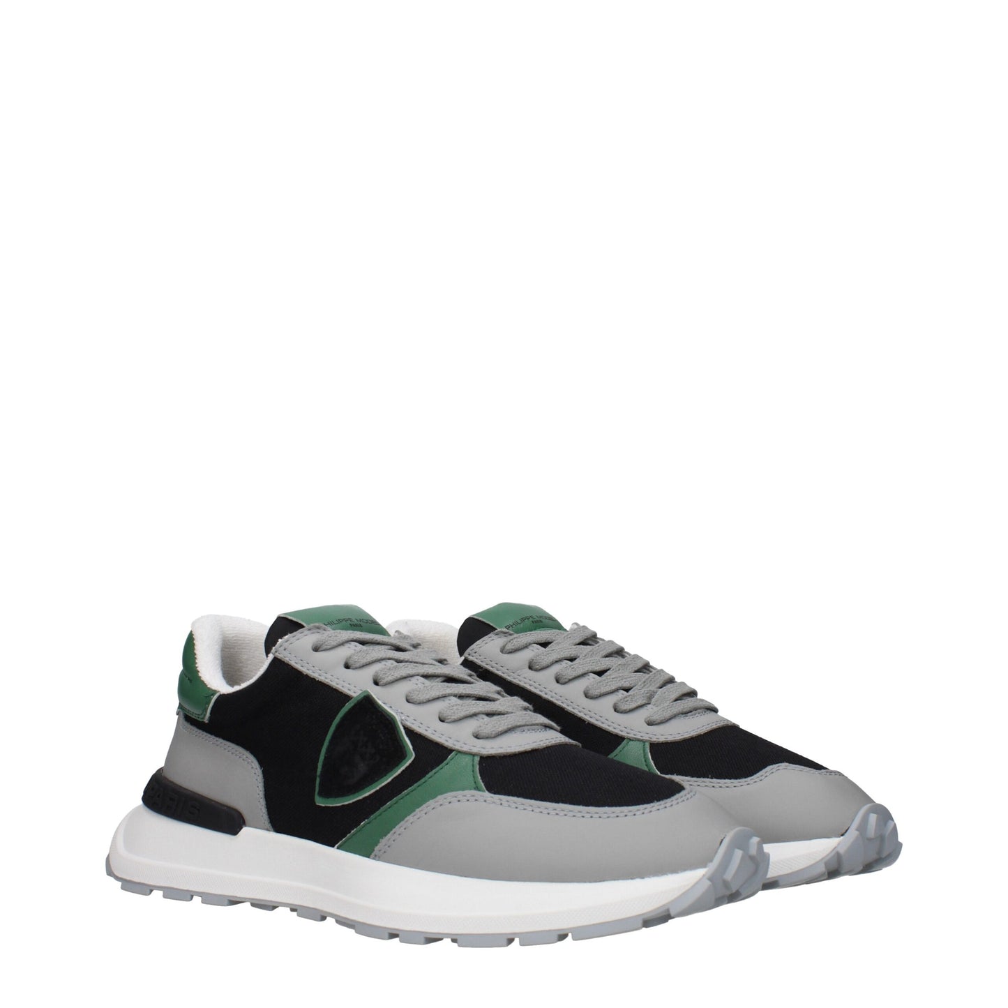 Philippe Model Black Fabric Athletic Sneakers