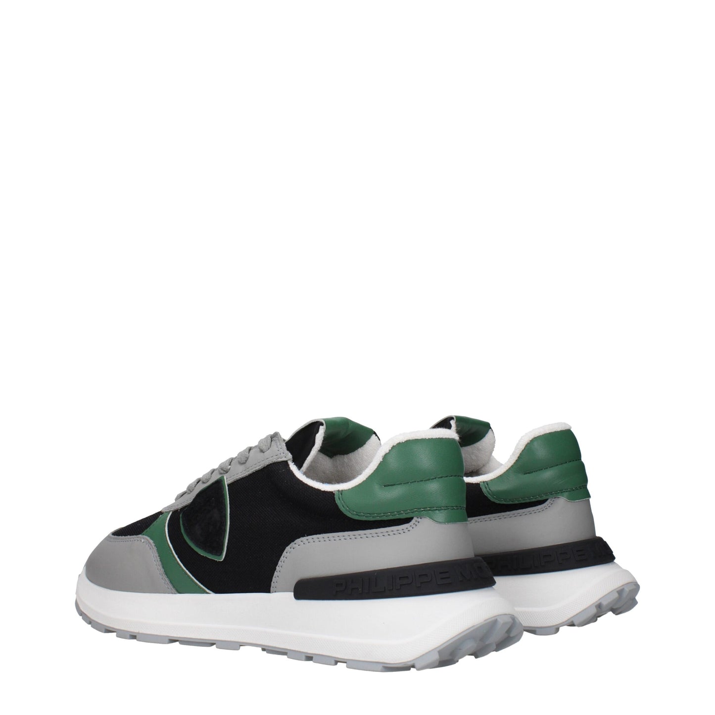 Philippe Model Black Fabric Athletic Sneakers