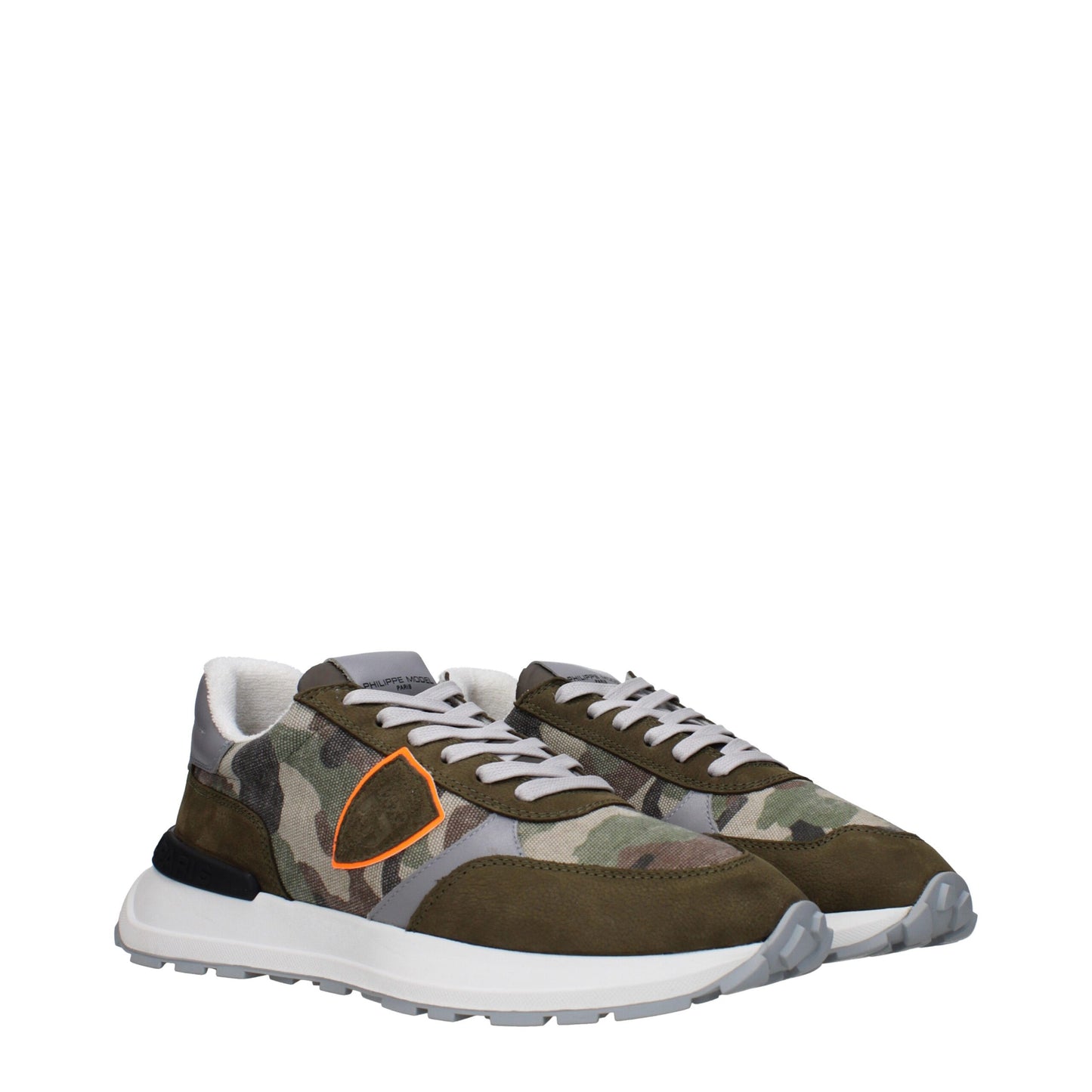 Philippe Model Green Fabric Athletic Sneakers