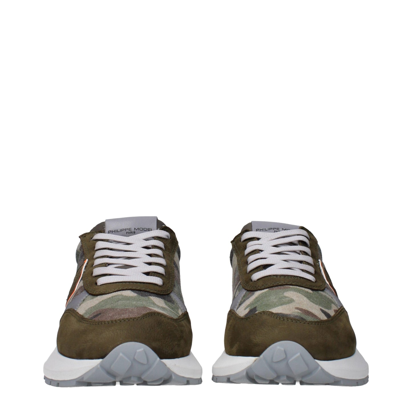 Philippe Model Green Fabric Athletic Sneakers