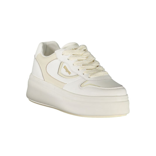 Blauer Bianco Poliuretano Donna Sneaker