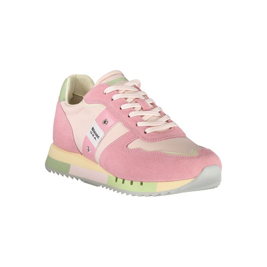 Blauer Rosa Polyurethane Women Sneaker