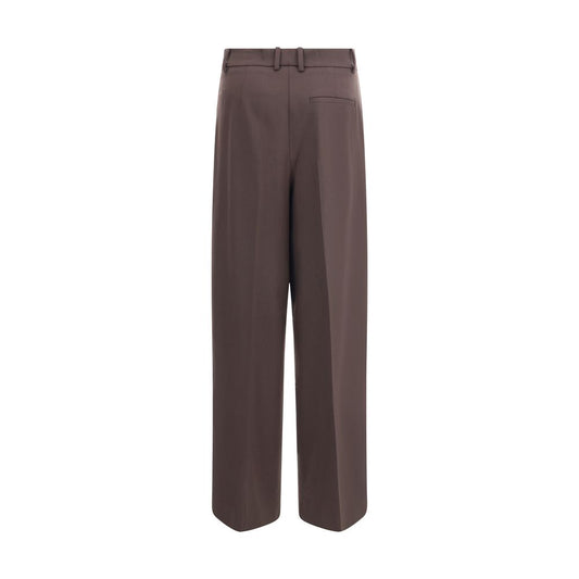 P.A.R.O.S.H. Brown Fleece Wool Dress Pants