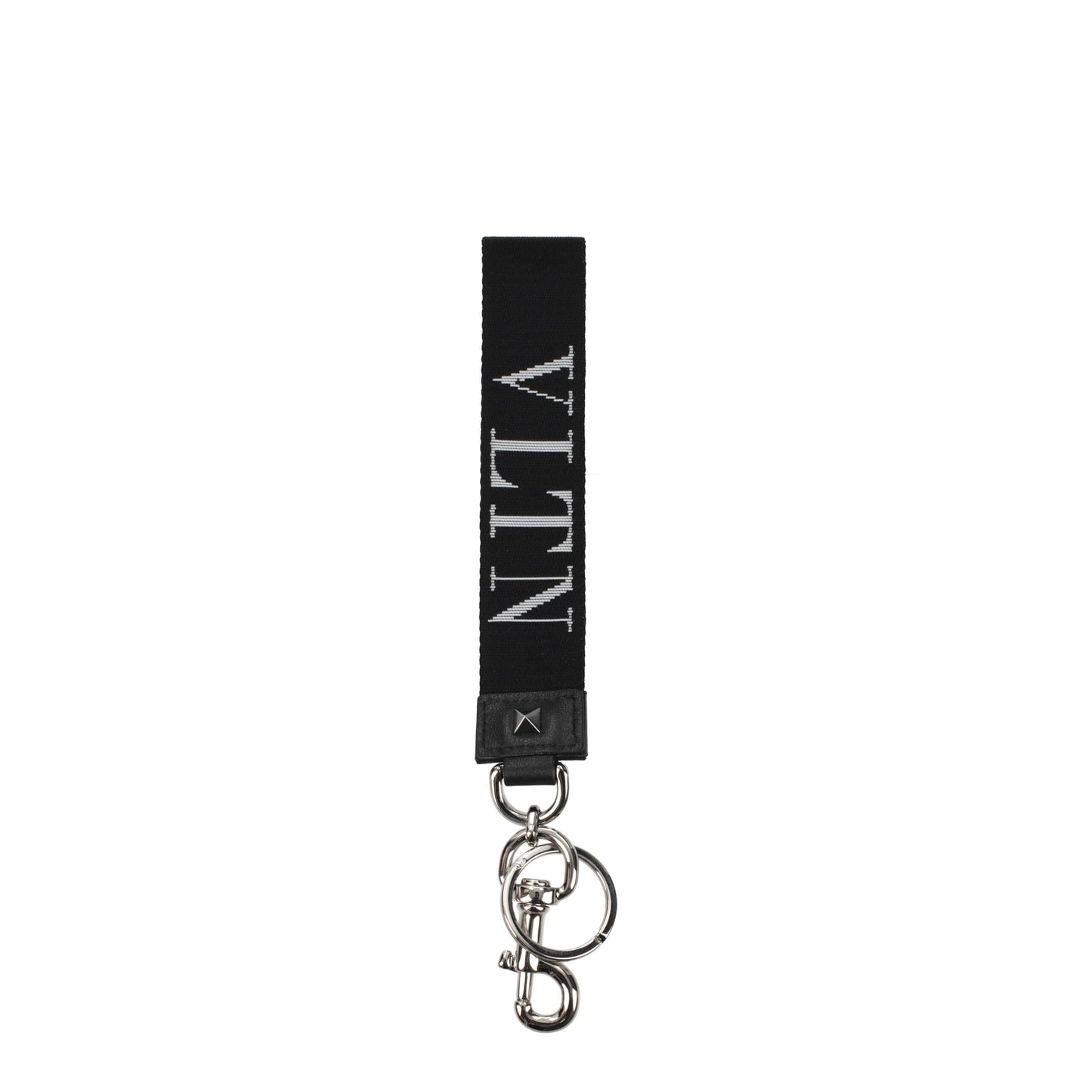 Valentino Garavani Black Fabric Keychain