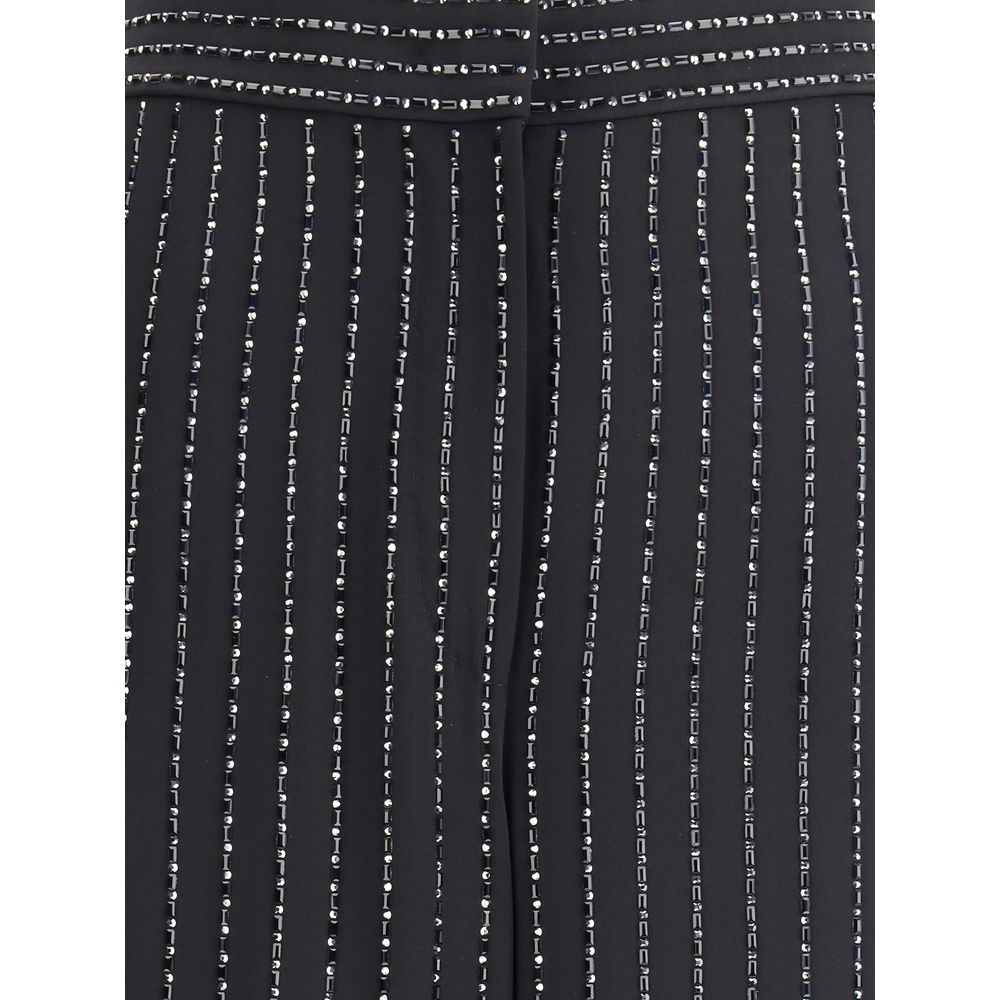 Giorgio Armani Black Silk Casual Pants
