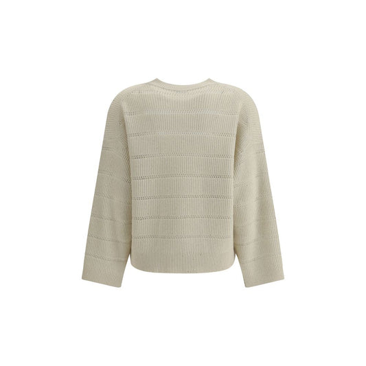 Brunello Cucinelli White Cashmere Sweater