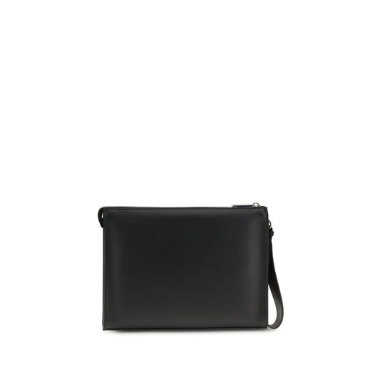 Fendi Black Leather Clutch Bag