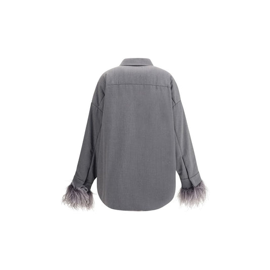 Valentino Gray Fleece Wool Clothing