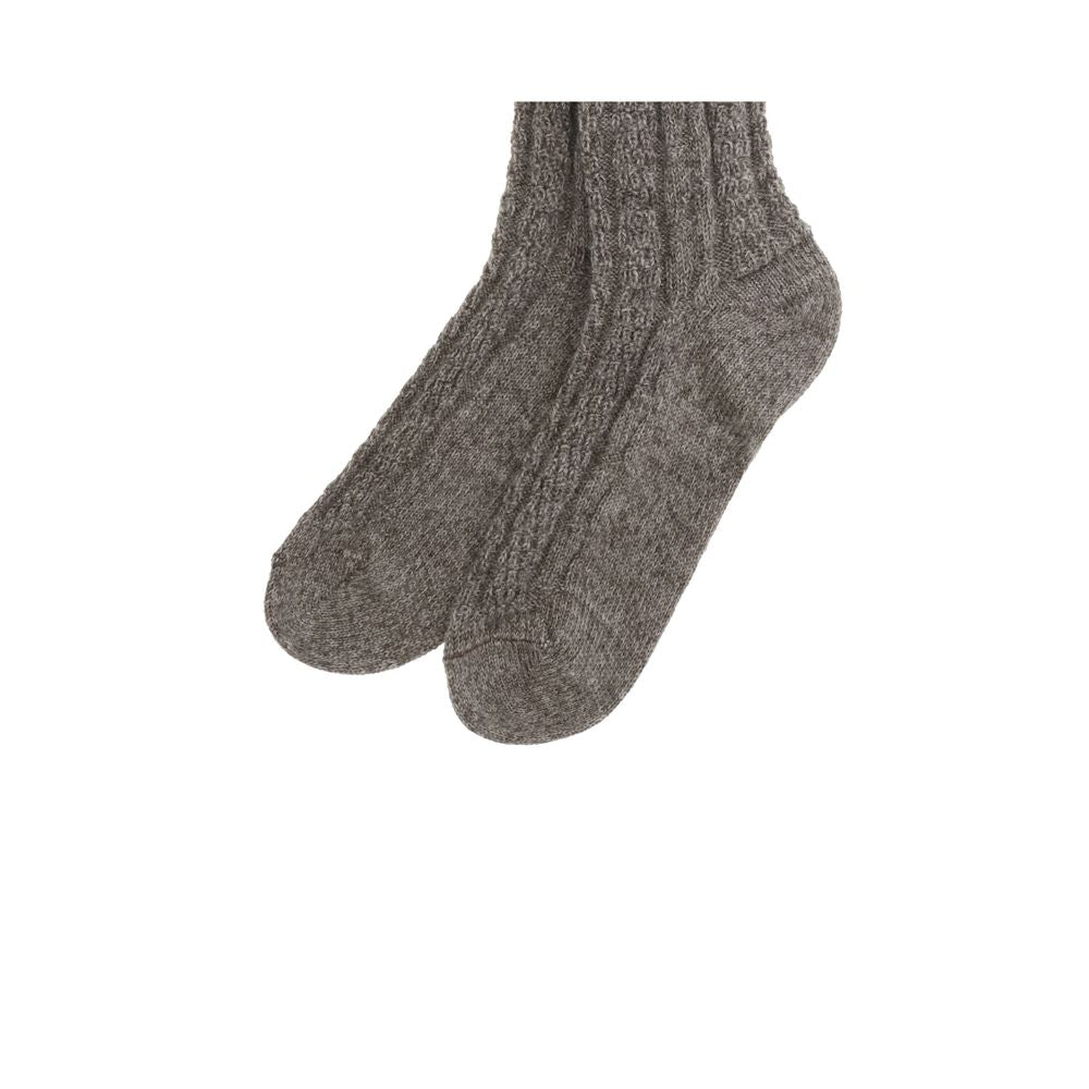 Maison Margiela Brown Wool Socks