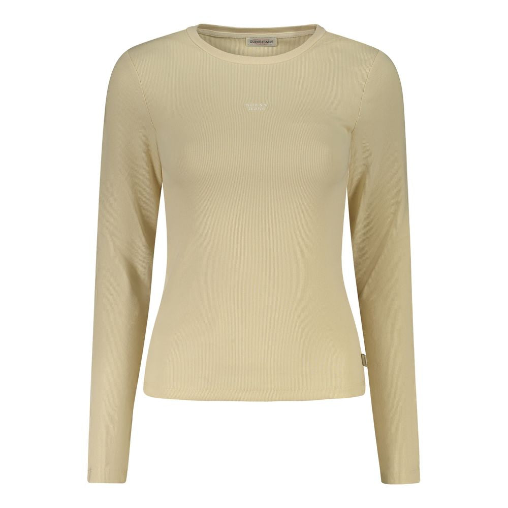 Guess Jeans Beige Cotton Women T-Shirt