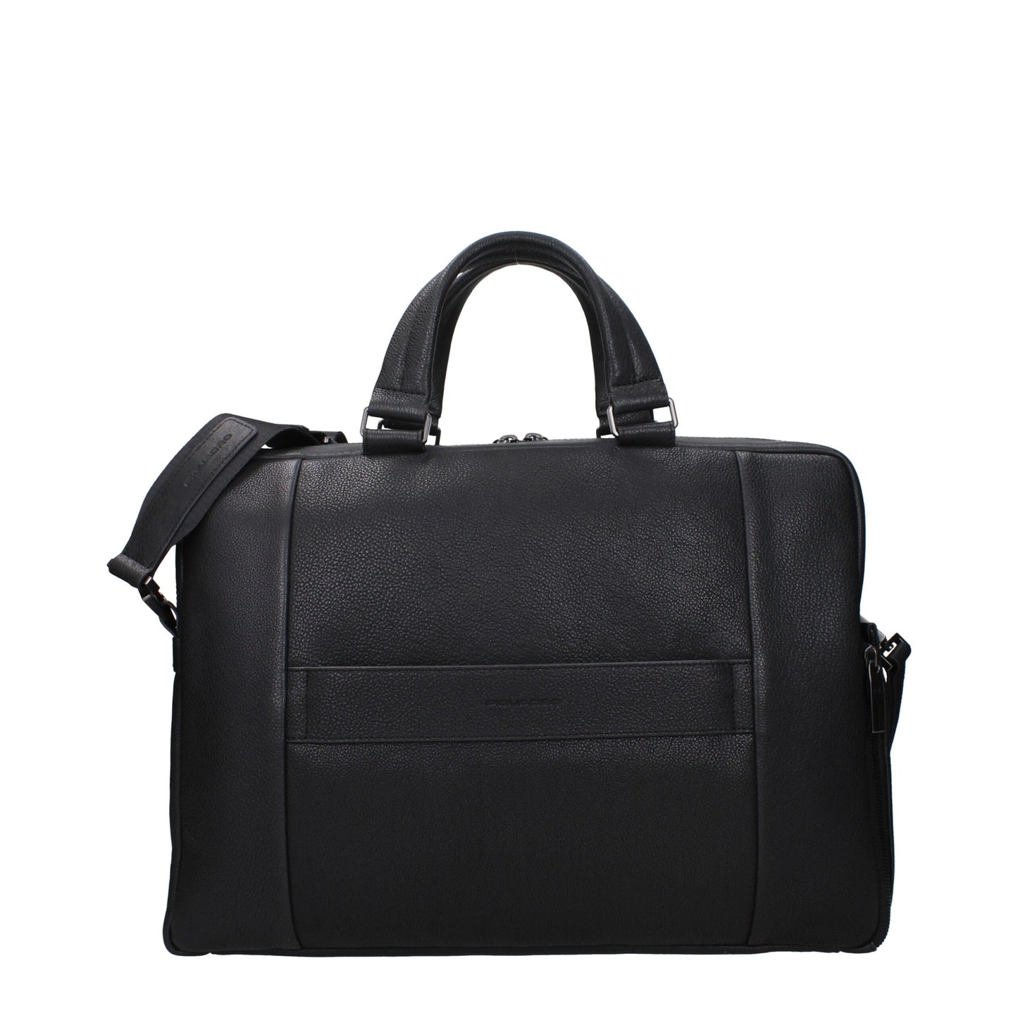 Piquadro Black Leather Business And Laptop Bag