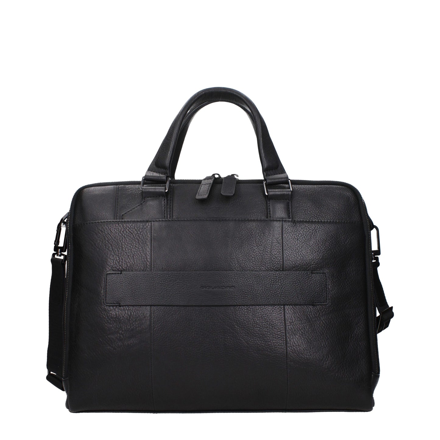 Piquadro Black Leather Business And Laptop Bag