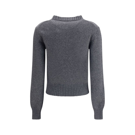 Ami Paris Gray Cashmere Cashmere Sweater