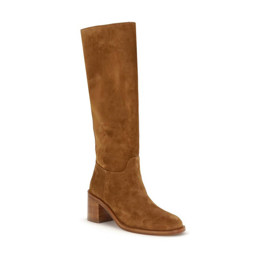 Stuart Weitzman Brown Calf Leather Bos Taurus Boots