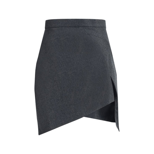 Vivienne Westwood Gray Wool Mini Skirt