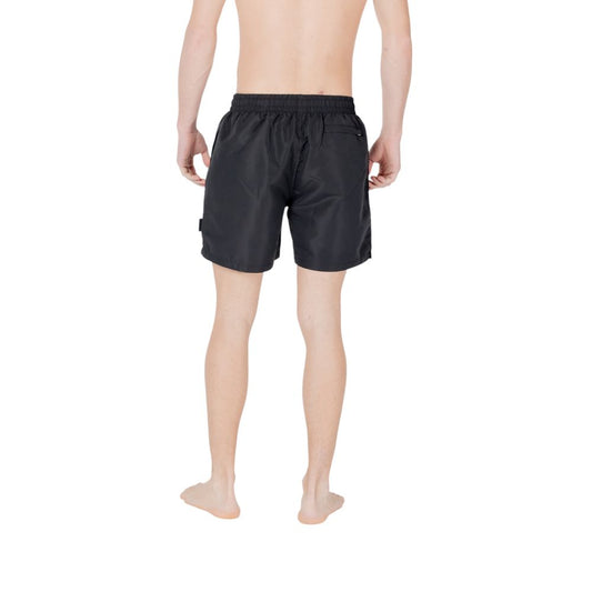 EA7 Emporio Armani Black Polyester Swim Shorts