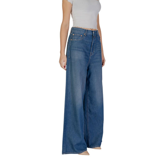 Replay Blue Cotton Bootcut Jeans