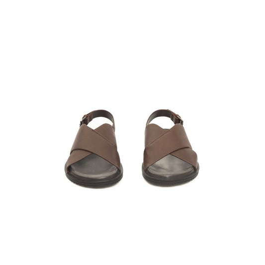 Cerruti 1881 Brown Cowhide Men Sandal