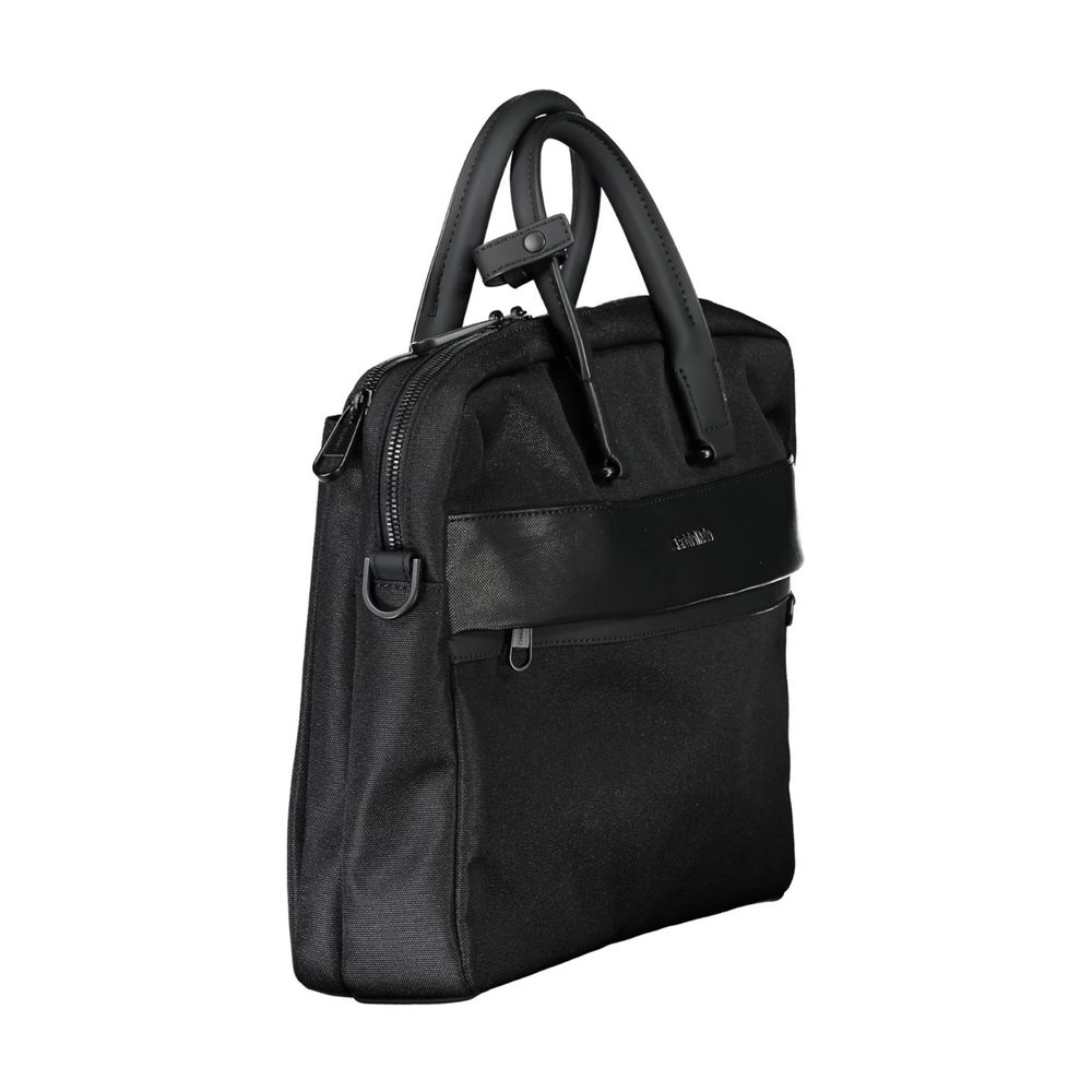 Calvin Klein Black Polyester Men's Briefcase
