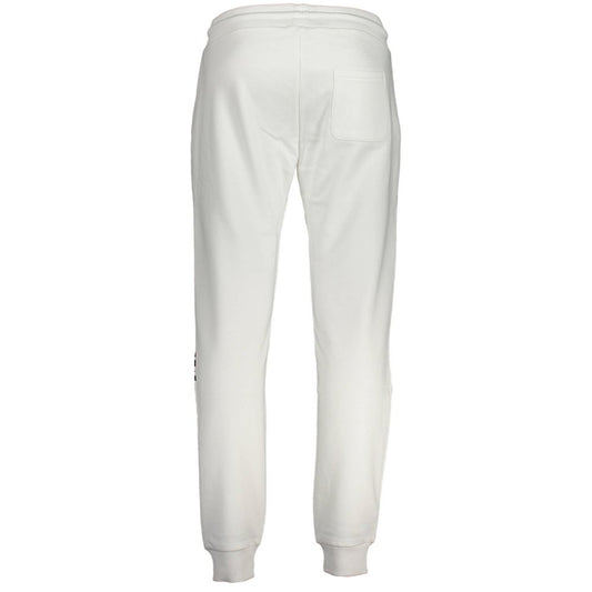 Cavalli Class Bianco Cotton Men Sport Pant