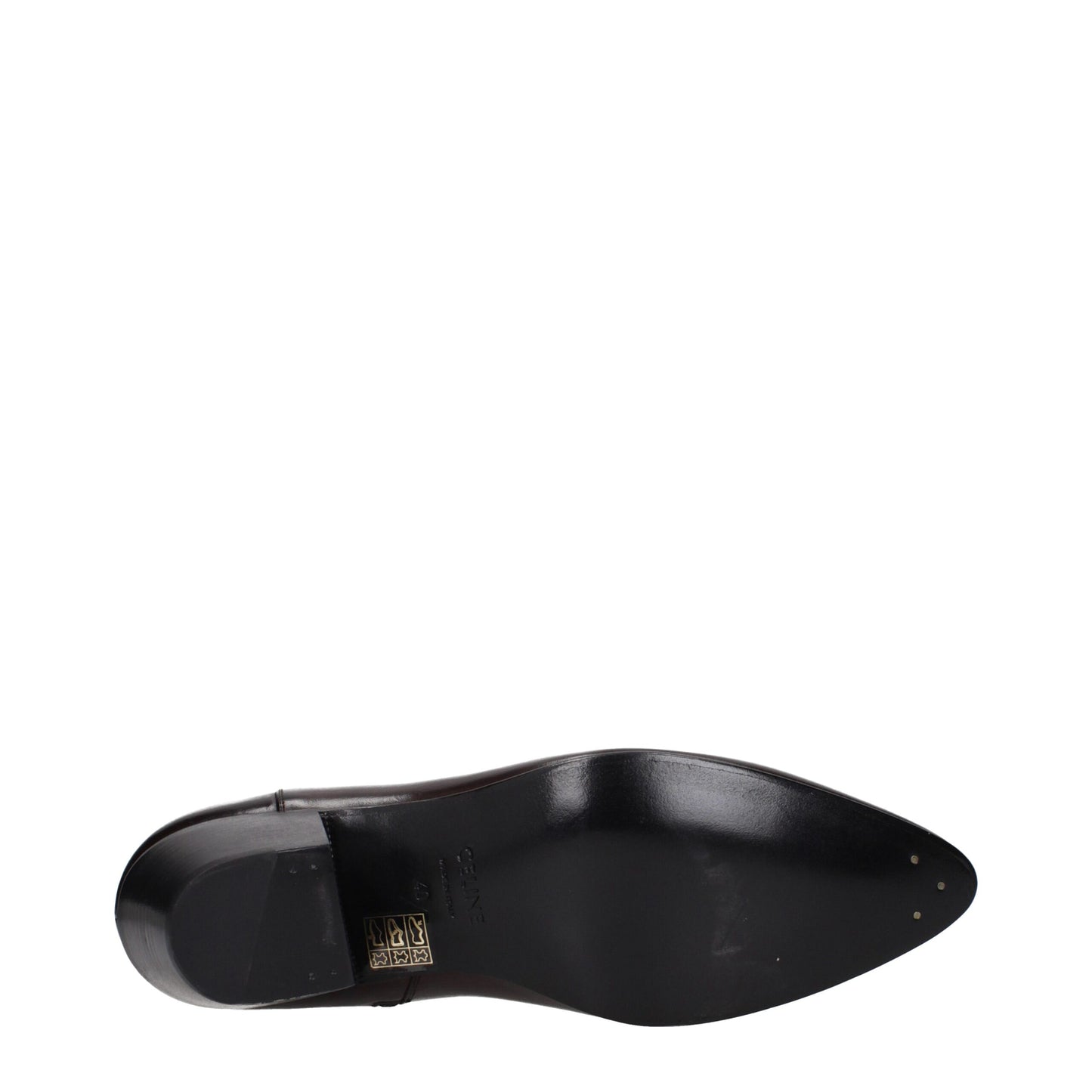 Celine Red Leather Ankle Boots