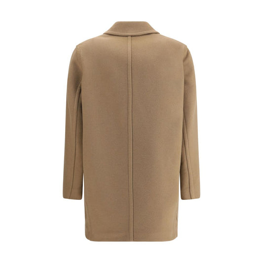Max Mara Beige Fleece Wool Coat