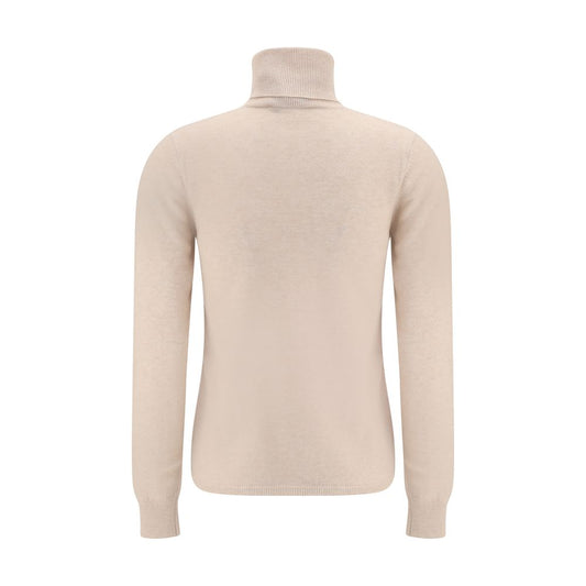Max Mara Beige Wool Turtleneck