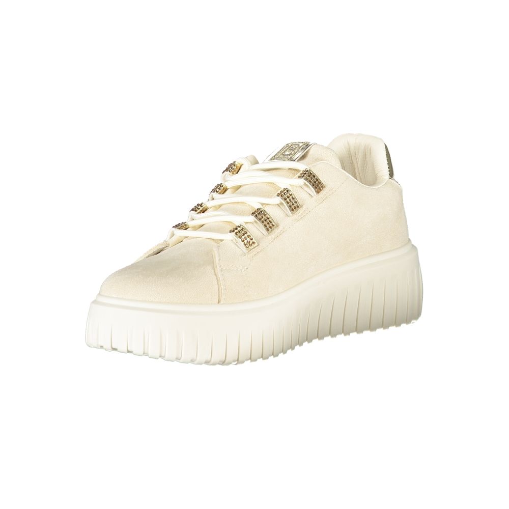 Laura Biagiotti Beige Polyurethane Women Sneaker