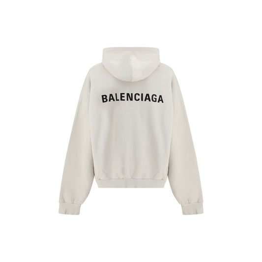 Balenciaga White Cotton Sweatshirt