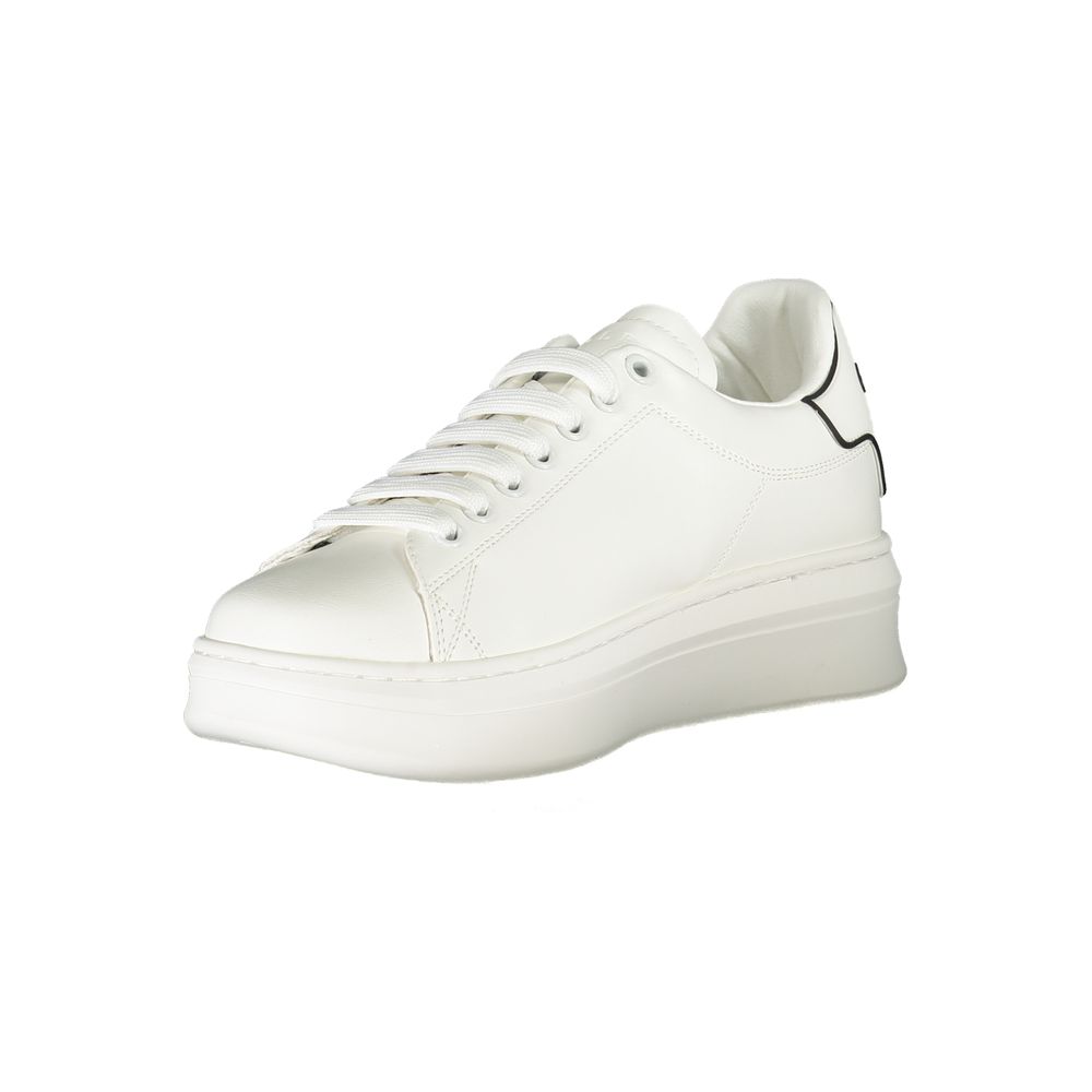 Gaelle Paris White Polyurethane Women Sneaker