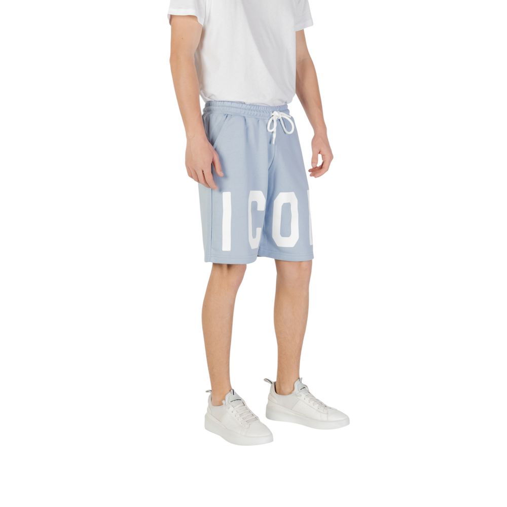 Icon Blue Cotton Bermuda Shorts