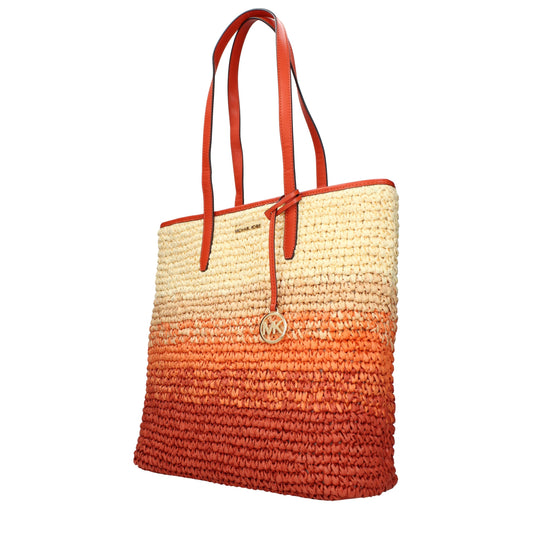 Michael Kors Orange Raffia Shoulder Bag